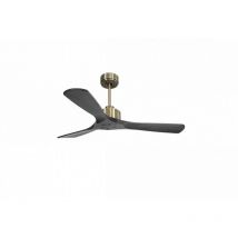 Klassfan - Modulo Slim de Ventilateur de plafond et destratificateur moteur dc laiton et pales bois noir 25 à 40 m²