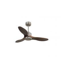 Modulo Ventilateur de plafond pour chambres chrome et bois massif clair 10 à 25 m² KLDC3SlimP5Dw