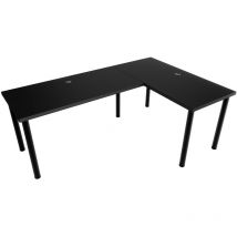 Möbelsystem - Grand Bureau d'angle en l réversible Bureau d'angle Gaming:noir