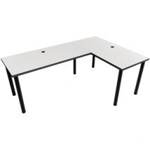 Möbelsystem - Grand Bureau d'angle en l réversible Bureau d'angle Gaming:blanc