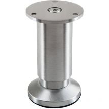 Möbelfuß alpha Alu gebürstet Höhe 100 mm