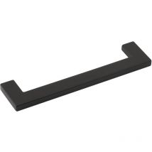 Furnipart - Griff Flat La 128mm - Möbelgriff Breite 142 - Schwarzer Griff Quadratisch, Zinkdruckguss Schwarzbraun