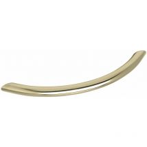 Griff Meduna Schubladengriff b 375 mm gebogen Möbelgriff Stahl vermessingt