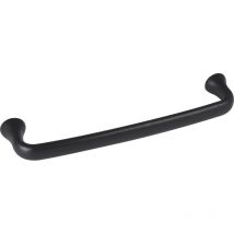 Möbelgriff Provence LA160 - Gusseisengriff Sockel ø 18mm, Griffe für Küchenschränke, Gusseisen schwarz - Furnipart