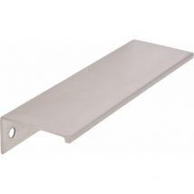 Griffleiste Möbelgriff Crevan la 48 mm, l 145 mm, Alu vernickelt feingeschliffen
