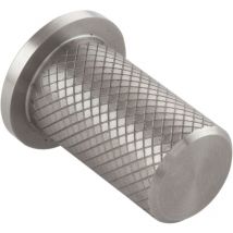 Möbelknopf Harlequin ø 17mm - Möbelknauf Edelstahl - robuster Metallgriff, Edelstahl gerändelt - Furnipart