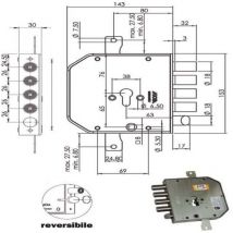 Serratura Sic.Triplice Sx Cil. E63 Ap954 Moia