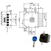 Serratura sic.triplice sx pompa JM423 moia