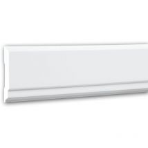 Moldura para pared 151343F Profhome Perfil de estuco Moldura flexible Moldura decorativa diseño moderno blanco 2 m