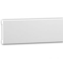 Profhome Decor - Moldura para pared 151363 Profhome Perfil de estuco Moldura decorativa Moldura friso diseño moderno blanco 2 m