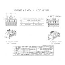 Molex - 94509-5610 Toma hembra de 6 vías - Polarización a