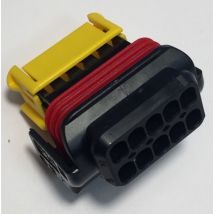Molex 98788-1101 10P Female Automotive Connector - 4.25mm Pitch - Black/Yellow/Red