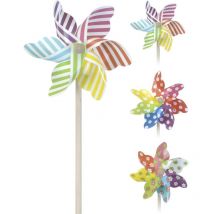 Molinillo De Viento Polipropileno Ø22cmx55cm ColoresVarios Surtidos