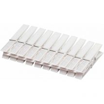 Mollette per panni bianche PZ.10 - 24 pezzi