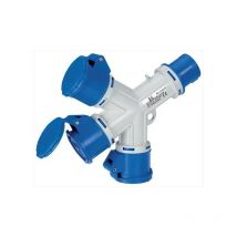 Moltiplicatore 3 Uscite Ip44 220 2P+T 16A ( Elettrocanali cod. EC690703 )