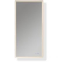 Mog Casa - Moments of Glass Espejo de Banho Rectangular con Iluminacion led, Espejo de Pared 70x140cm, Interruptor Tactil, Iluminaci n empotrada con