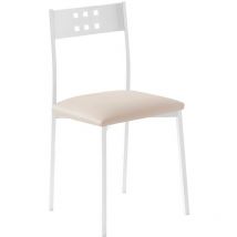 Momma Home - pack silla xara white Sillas: 2 Sillas - Color: Asiento Beige - Asiento Beige