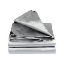 Mumu - momo Ultra-Resistant Outdoor Tarpaulin (6m x 8m) - Waterproof and Multifunctional for Shelters, Garden Furniture, Wood - Silver