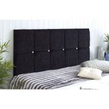 Monaco Chenille 5ft Kingsize 20' Headboard - Black