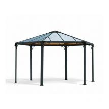 Palram - Monaco Hexagonal Garden Gazebo Polycarbonate - L450 x W390 x H289.5 cm - Grey