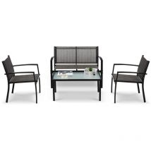 Table, Metallo, Nero, 1077877.5 cm - Mondeer