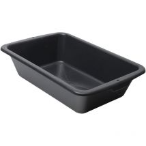 Ojo de albañil de plástico negro Mondelin 35 litros (75x49.5x18.5cm)