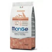 Natural Superpremium per Cane Adult All Breeds con Salmone e Riso da 2,5 Kg - Monge