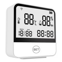 Moniteur de température et d'humidité WiFi Capteur intelligent de température et d'humidité avec écran lcd Thermomètre hygromètre intérieur numérique