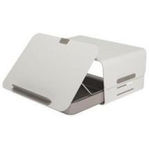 Monitorständer Addit Bento 38,1 x 11-16 x 26 cm (B x H x T) 20kg höhenverstellbar Stahl pulverbeschichtet weiß