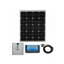 Lowenergie - 80w Mono-Crystalline Solar Panel pv Photo-voltaic with charging kit