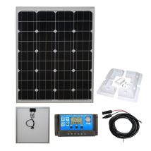 80w Mono-Crystalline Solar Panel pv Photo-voltaic with brackets charging kit