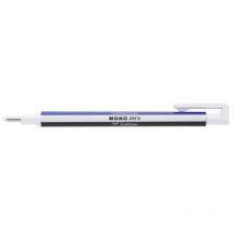 Tombow - mono Zero Refillable Eraser Pen Round Tip White with White/Blue/Bl