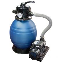 Filtre à sable avec préfiltre QP Monobloc 500 de 9 000 L/h Pompe d'épuration 0,5 hp pour piscine hors sol