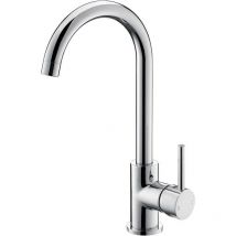 Monobloc Swan Neck Kitchen Sink Mixer Tap Single Lever Chrome