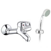 Monocomando vasca con duplex serie delfina Cromo Hydra