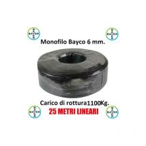 Monofilo 25 Metri Bayco 6 Mm Tirante Antenne Tralicci Bayer Indistruttibile
