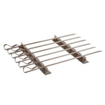 Grillspieß-Set mit 6 Spießen & 2-teiliger Halterung Edelstahl 43 cm 206001 - Monolith