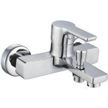 Grifo de Bañera monomando pin acabado cromo brillo fabricado en latón - Kibath