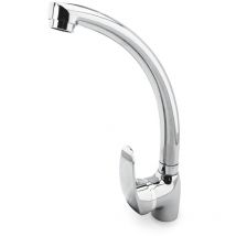 Ibiza - Monomando de fregadero curvo cromo brillante serie Cromo