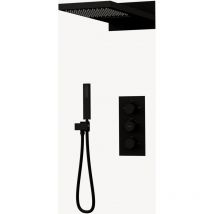 Kroos - Panel de ducha termostático en negro - Sirius