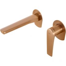Imex - Monomando empotrado lavabo Delos oro rosa cepillado