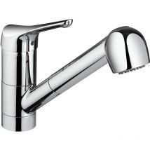 Piralla Rubinetteria - Mezclador de fregadero con ducha extraíble Piralla Ariel 0RE00568B16 Cromo