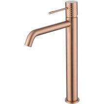 Imex - Robinet de lavabo haut avec monocommande Modèle génova Couleur Or rose Finition en or rose brossé [ ]