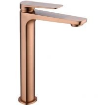 Imex - Robinet de lavabo haut avec mitigeur Modèle naples Couleur or rose Finition en or rose brossé [ ]