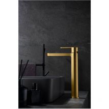 Imex - Robinet de lavabo haut avec mitigeur Modèle roma Bec haut Couleur gris fini chromé [ ]