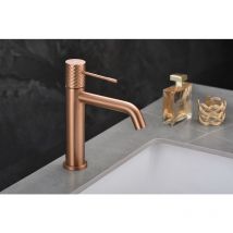 Imex - Robinet de lavabo avec mitigeur Modèle génova Couleur Or rose Finition en or rose brossé [ ]