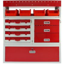 Monster Racking - Estantería Metálica Roja para Furgonetas Universal Profesional Firecracker Capacidad 60kg Estanteria Van Racking Estantes