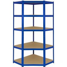 Monster Racking - Rayonnage d'Angle T-Rax en Acier Sans Boulons Bleu 90cm x 45cm x 180cm