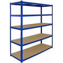 Monster Racking - Rayonnage T-Rax en Acier Sans Boulons Bleu 160cm x 60cm x 180cm