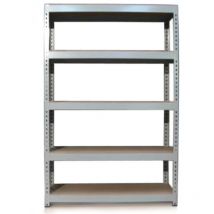 Monster Racking - Scaffale Q-Rax in Acciaio Senza Bulloni Grigio 120cm x 50cm x 182,5cm